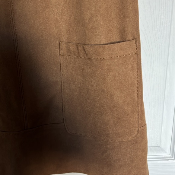 Abercrombie Faux Suede Sleeveless Shift Dress - Picture 2 of 3